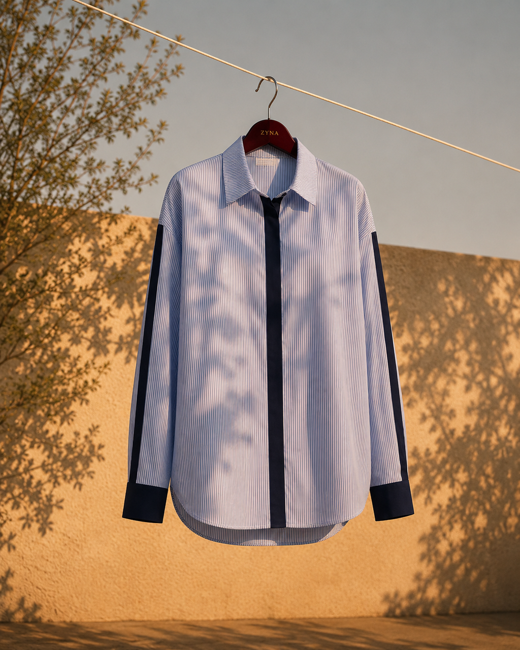 The Blue Stripe Shirt — Oversized Fit