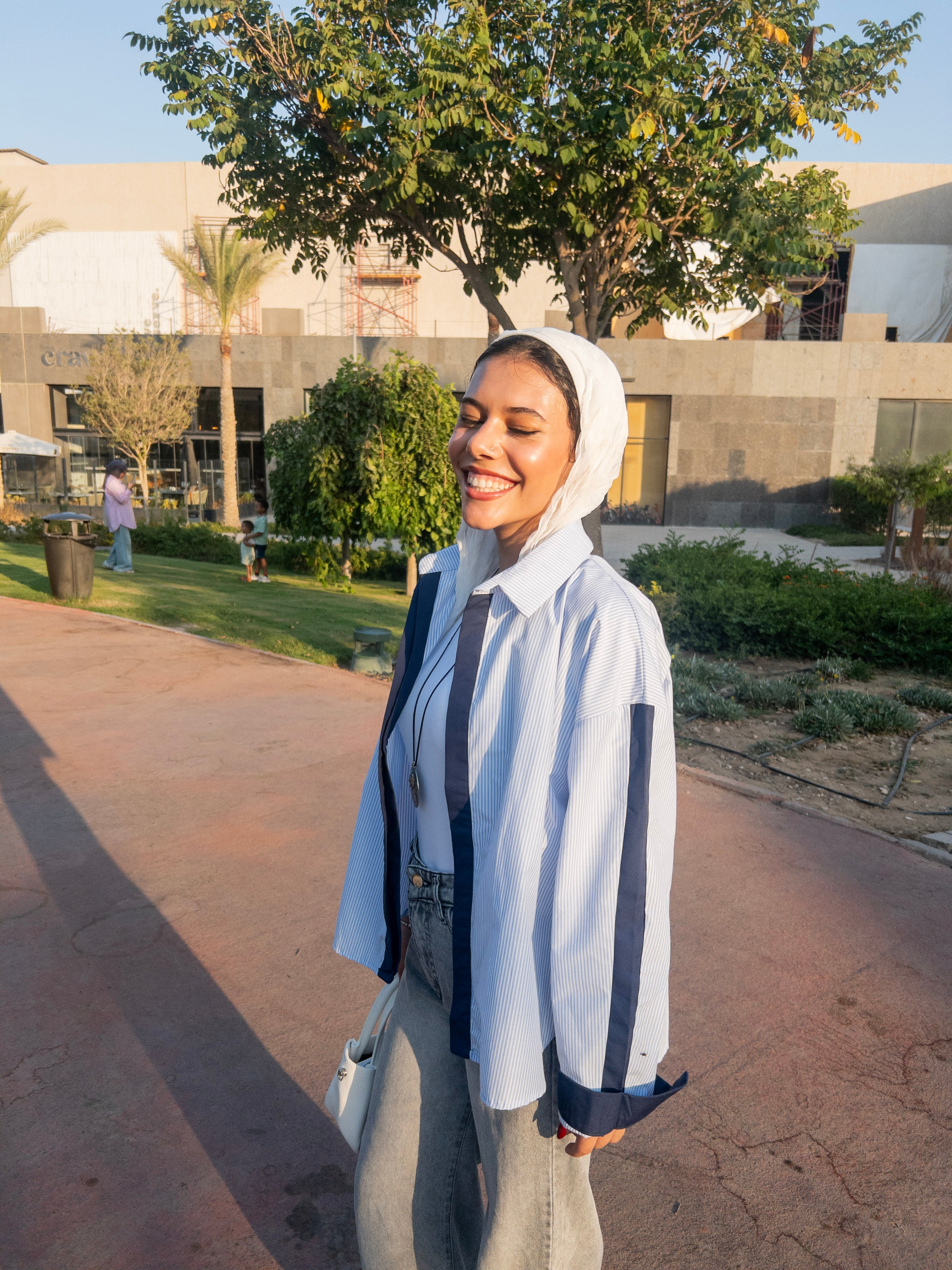 The Blue Stripe Shirt — Oversized Fit